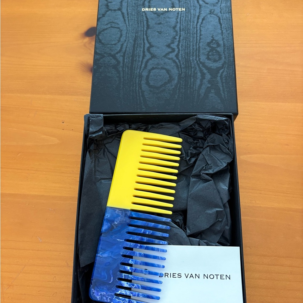 Dries Van Noten Yellow and Blue Hair Comb